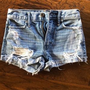 Abercrombie Girls Distressed Jean shorts 10